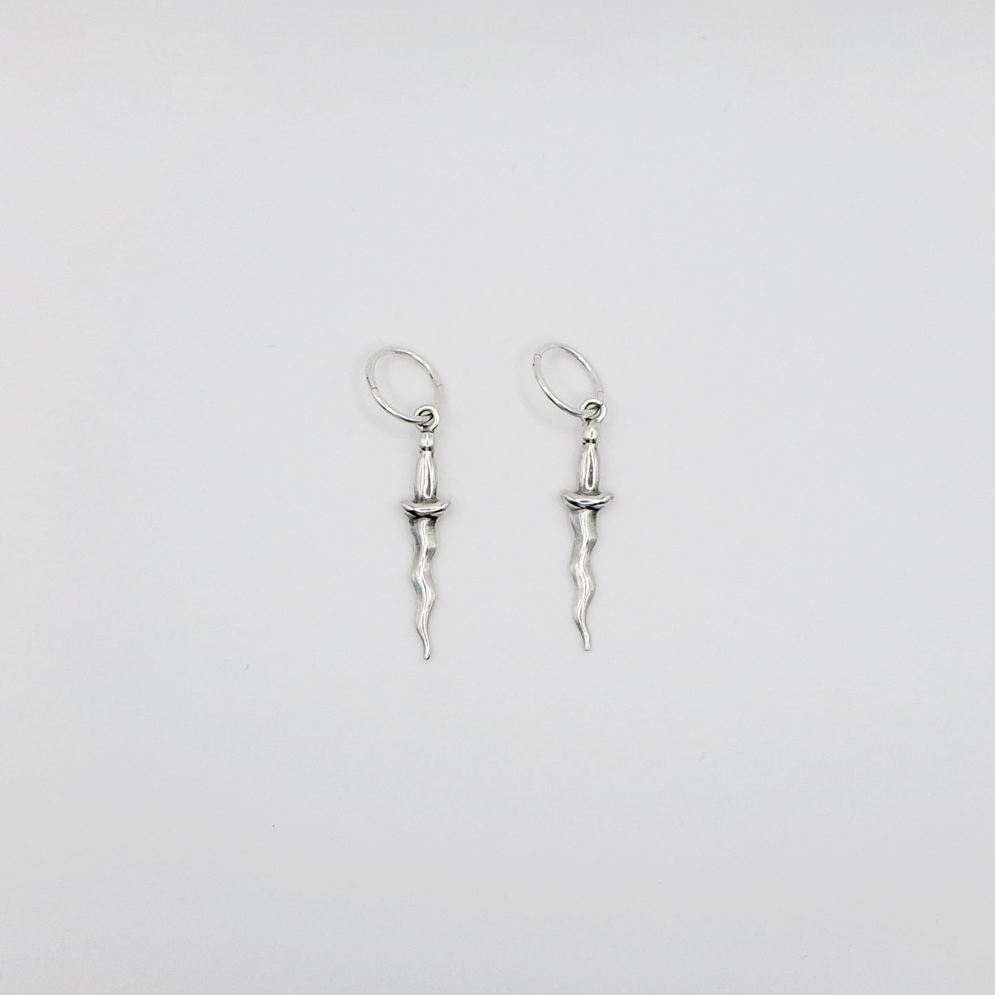 Flame sword earrings