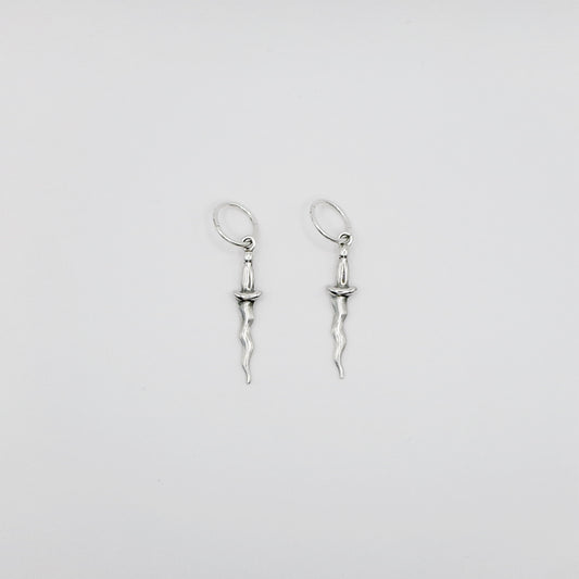 Flame sword earrings