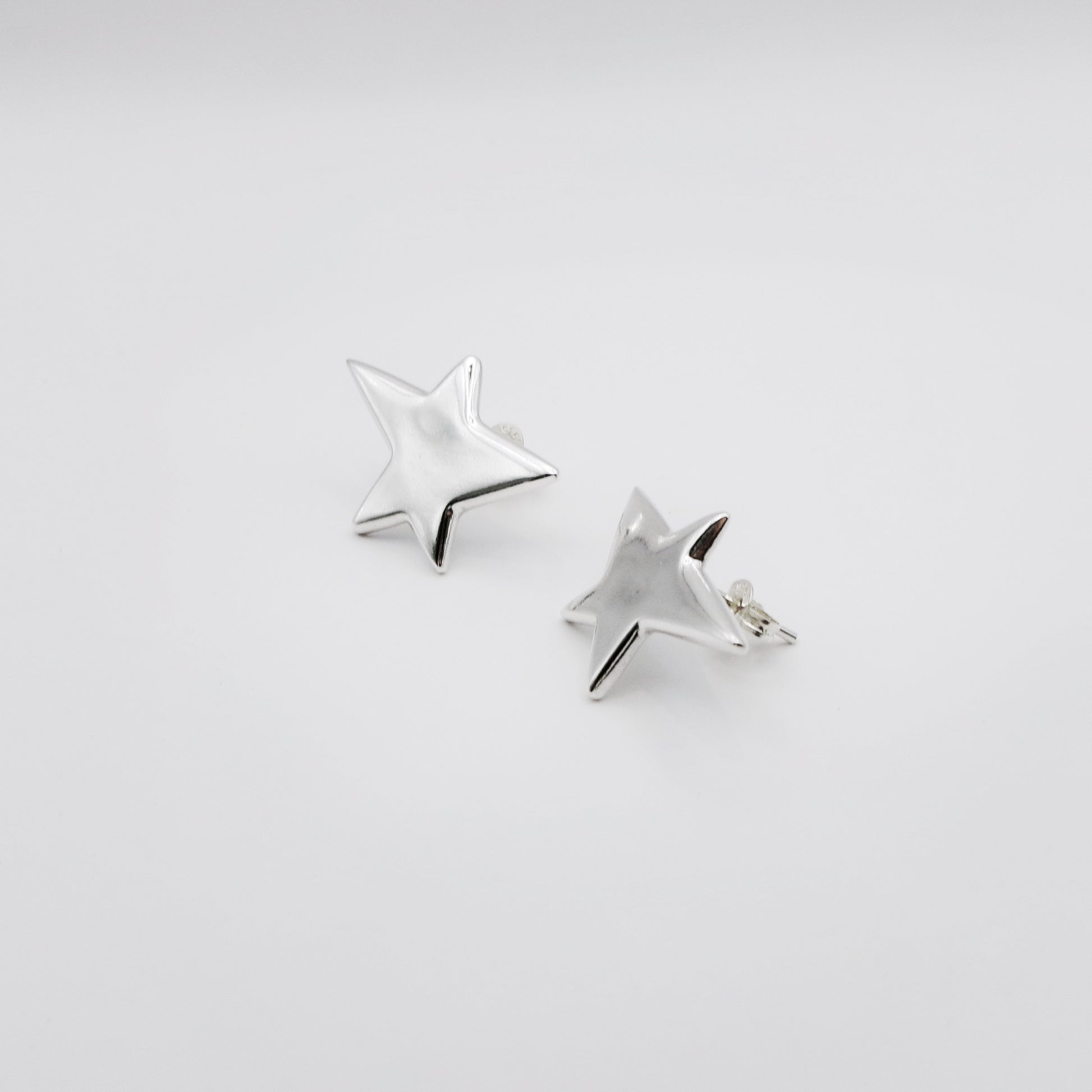 Sterling silver star stud earrings