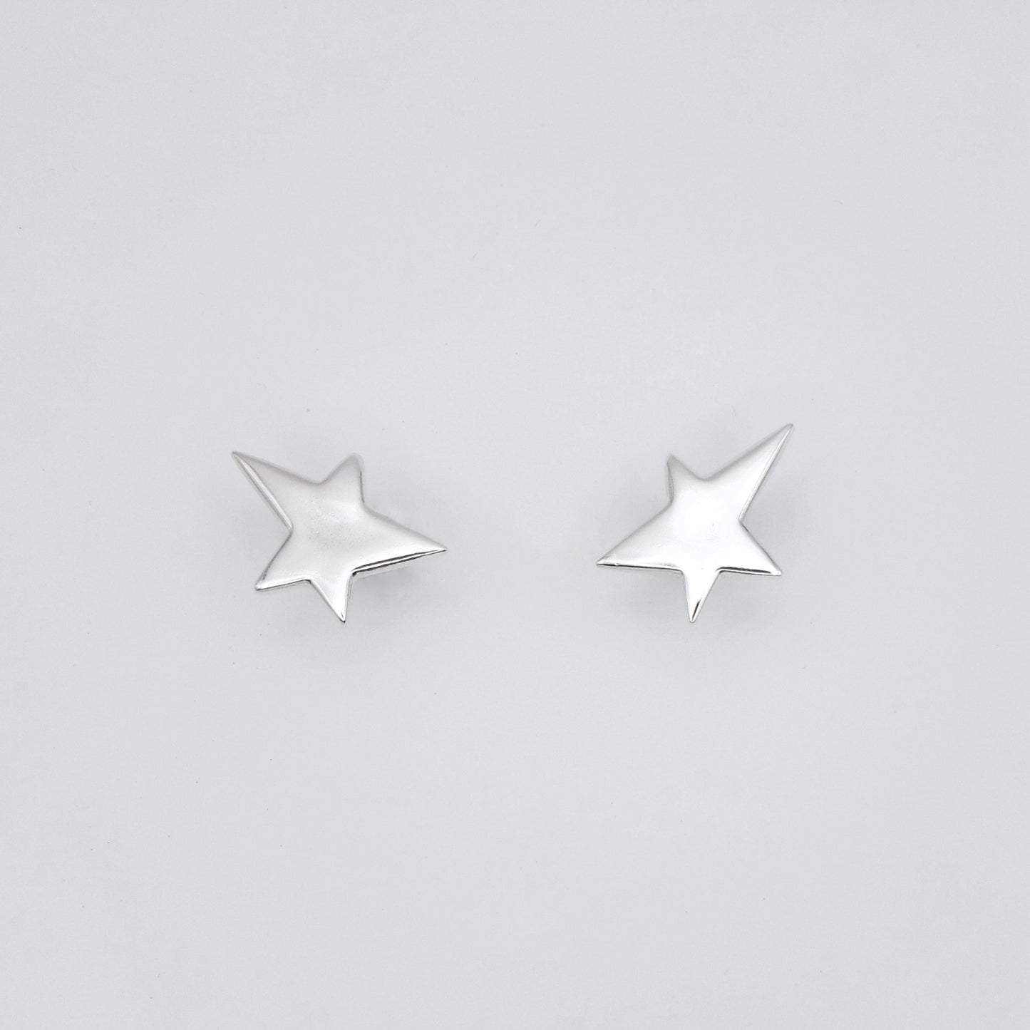 Sterling silver star stud earrings