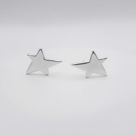 Sterling silver Star stud earrings